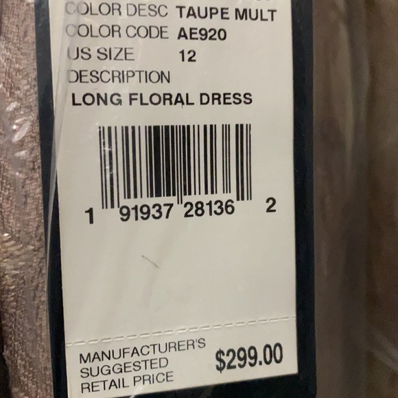 Adrianna-Papell Jacquard sleeveless long Gown - Picture 12 of 12